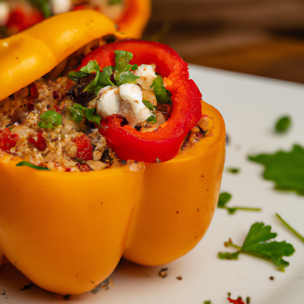 Spiced Pumpkin & Quinoa Stuffed Peppers