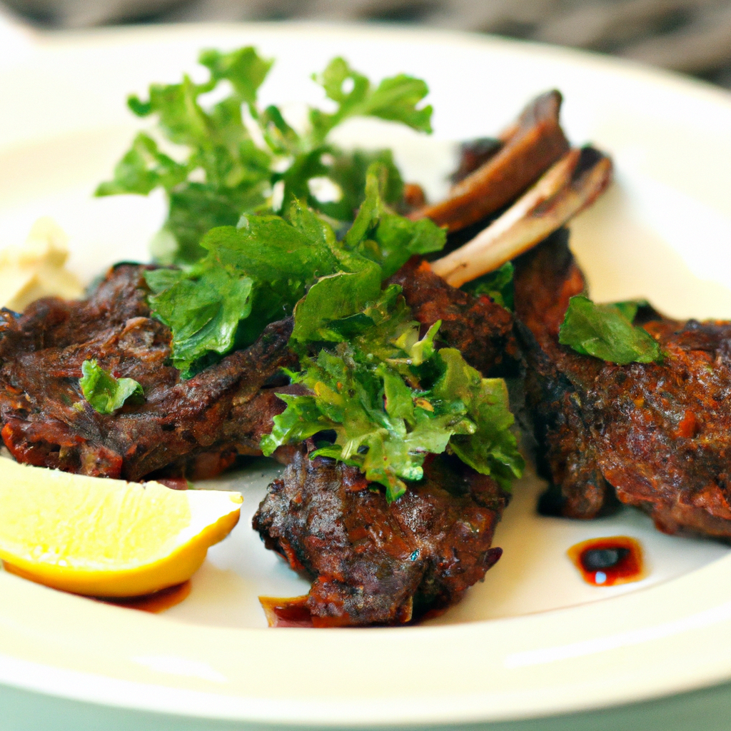 Moroccan Spiced Grilled Lamb with Garlic Butter