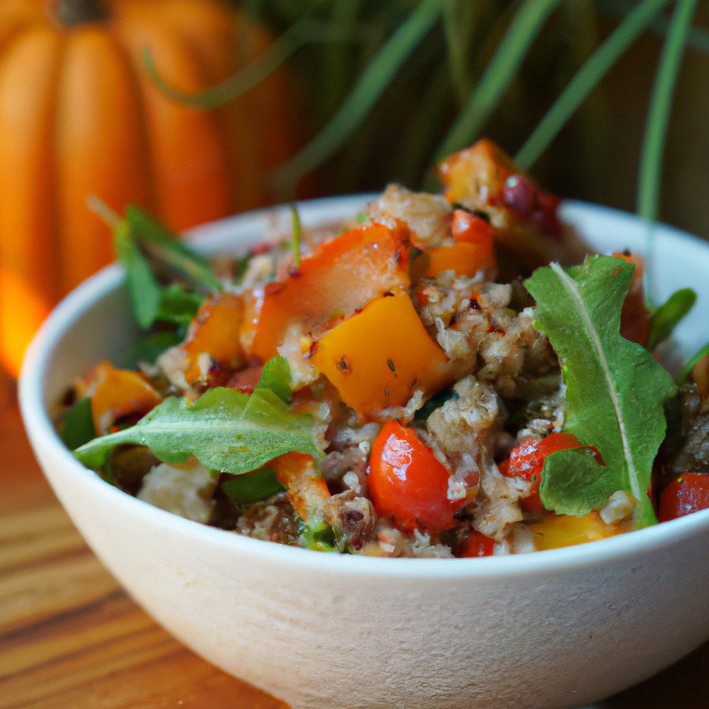 Spicy Roasted Pumpkin and Quinoa Salad