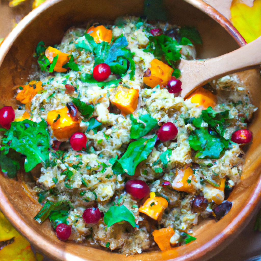 Autumn Harvest Quinoa Salad with Maple-Tahini Dressing