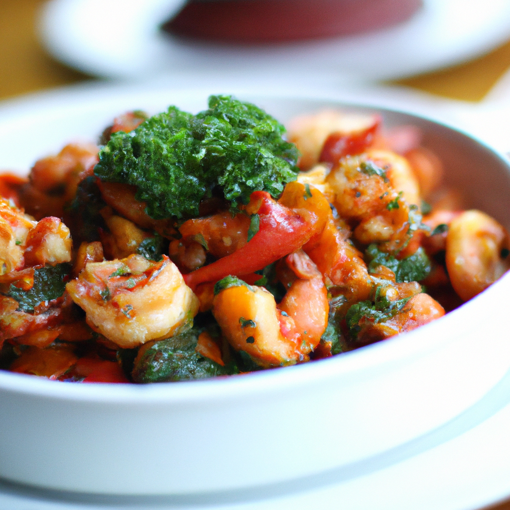 Moroccan Spicy Chili Shrimp Stir-Fry