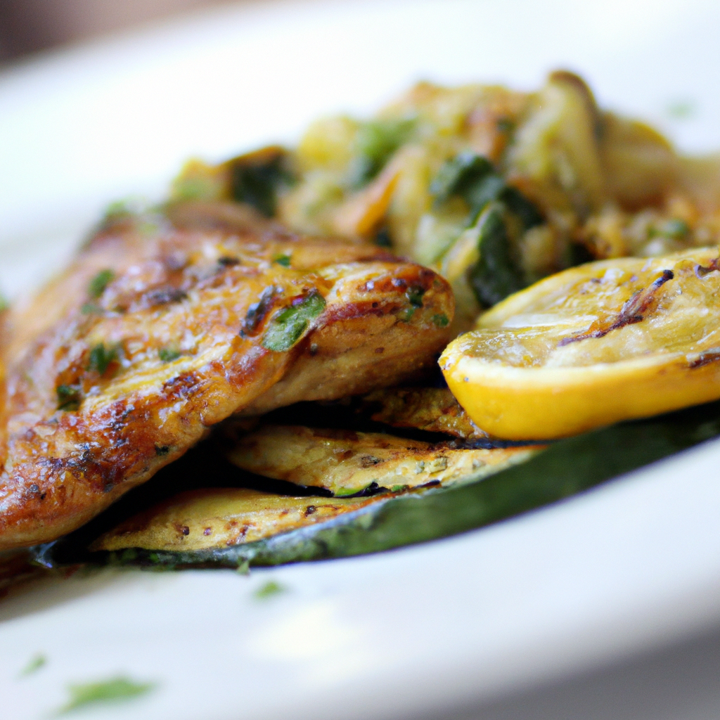 Italian Grilled Lemon Herb Chicken with Zucchini
