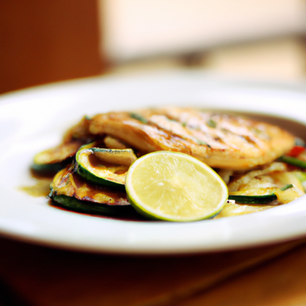 Italian Grilled Lemon Herb Chicken with Zucchini