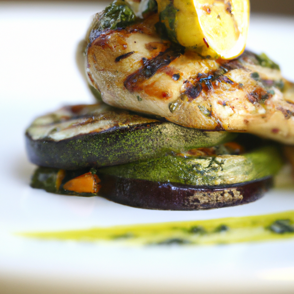 Italian Lemon Herb Grilled Chicken with Zucchini