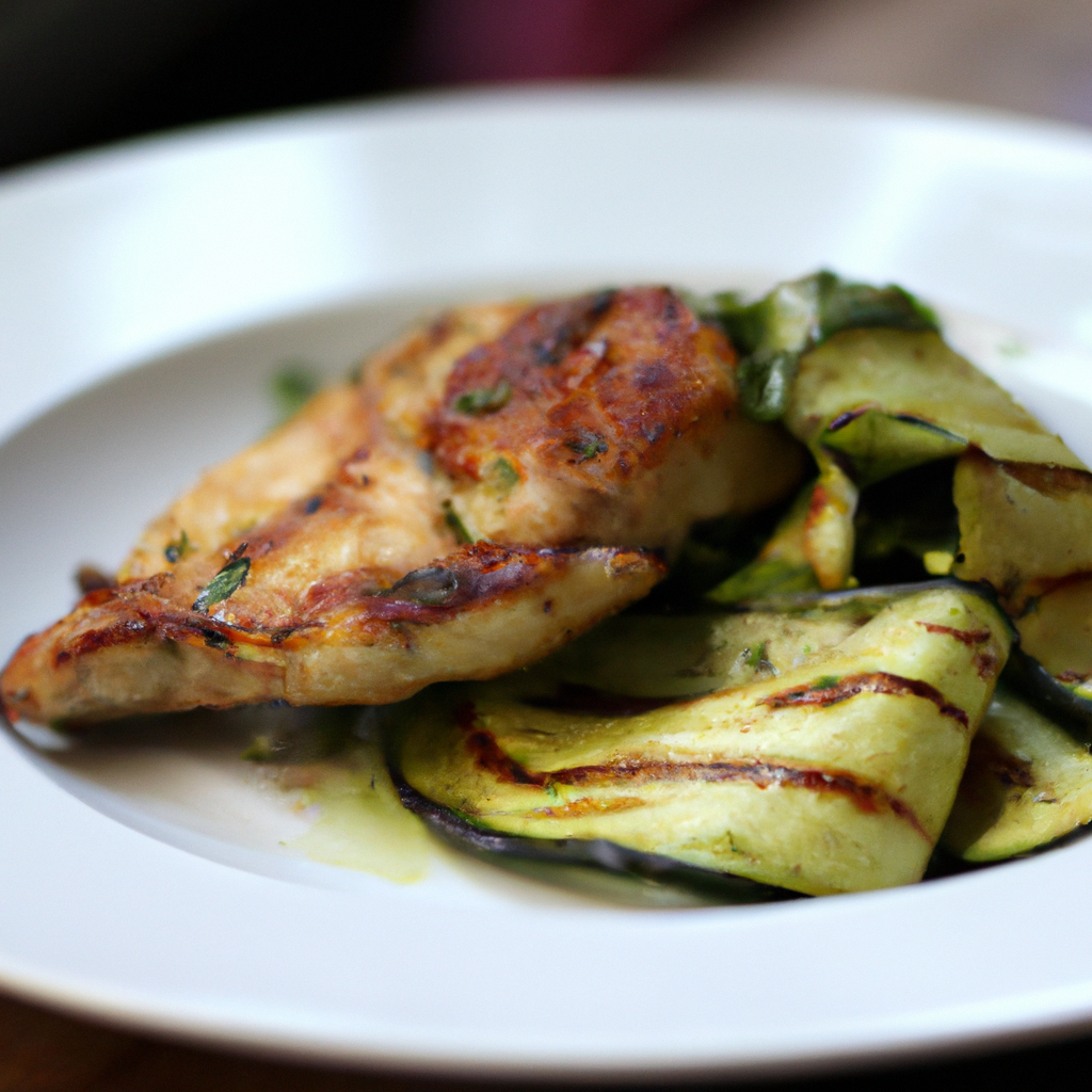 Italian Lemon Herb Grilled Chicken with Zucchini