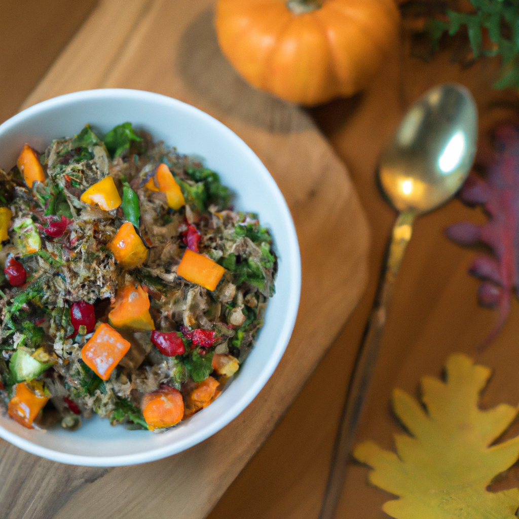 Autumn Harvest Quinoa Salad with Maple Tahini Dressing