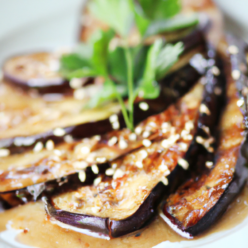 Mediterranean Grilled Eggplant with Tahini Lemon Drizzle