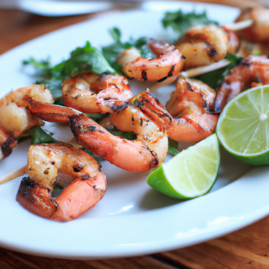 Thai Coconut Lime Grilled Shrimp