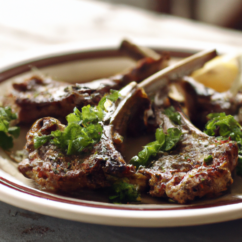 Moroccan Lemon Herb Grilled Lamb Chops