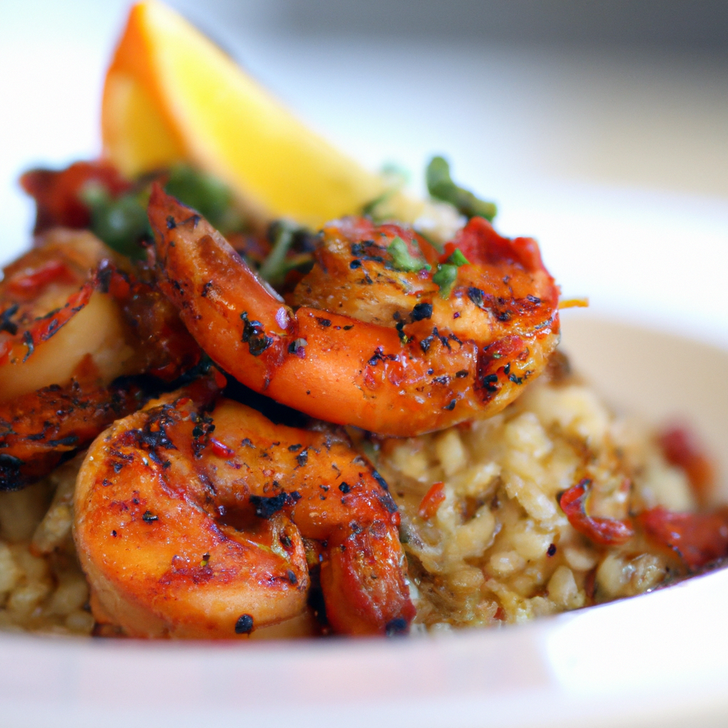Spicy Chili Grilled Shrimp with Lemon Herb Rice