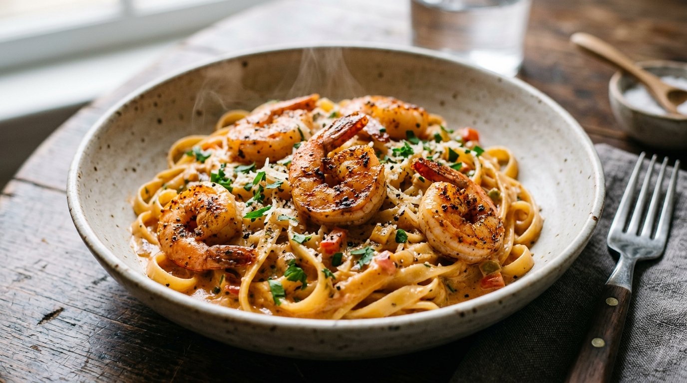 Creamy Cajun Shrimp Pasta